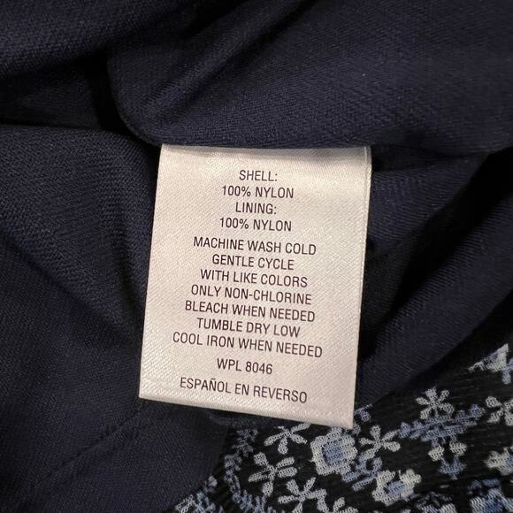 Style & Co Navy Floral Bell Sleeve Boho Dress - SIZE XS - Picture 7 of 7